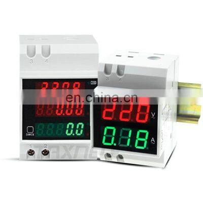 Digital LED Voltage Current Active Power Factor Energy Meter AC80-300V 100A DIN-rail Electric Digital power energy meter