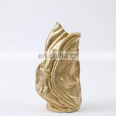 Simple Nordic Designed Geometry Color Glazed Ceramic Indoor Table Decoration Flower Vase