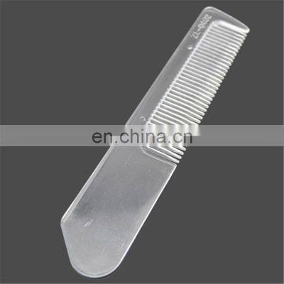 Clear mini disposable plastic hair comb for hotels