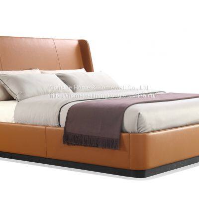 BB-1508-15 modern minimalist genuine leather upholstery bed