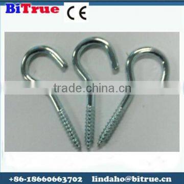 High quality zinc plated steel eye bolt wood screw