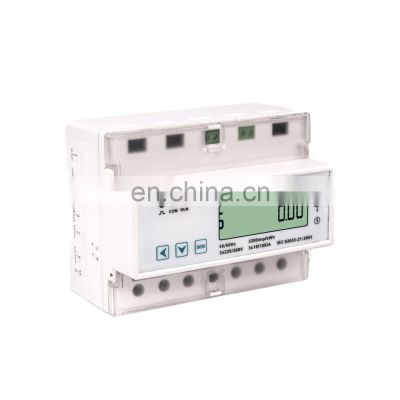 DIN rail ac electronic 3 phase digital modbus energy meter kwh meter