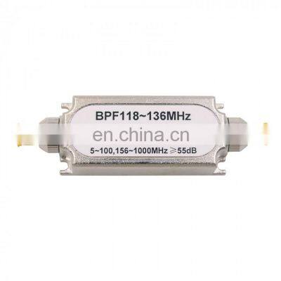 SMA Bandpass Filter BPF 118-136MHz Band Pass Filter for Aeronautical Band