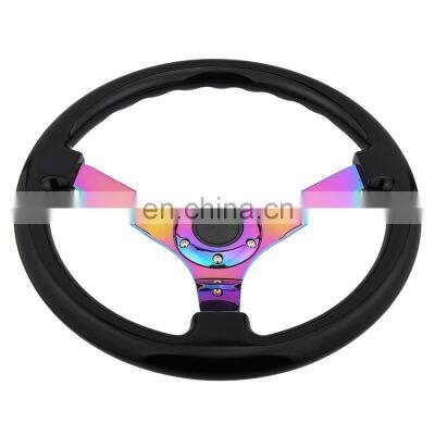 Car Spare Parts 350mm Wood Neo Chrome Deep Dish Japanese steering wheel Racing