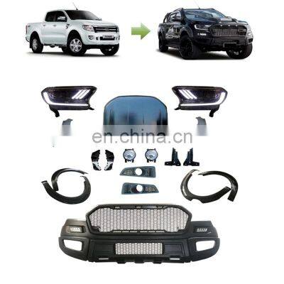 GELING Most Selling ABS Steel 4*4 Auto Body Kits For FORD Ranger T6 2012 Update To T8 Car Body Parts