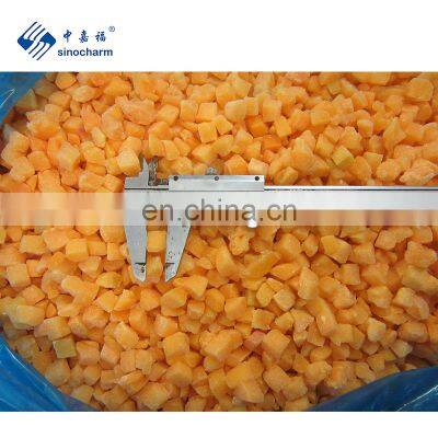 Fresh Organic 10*10mm Frozen Diced Yellow Peach IQF Yellow Diced Peach