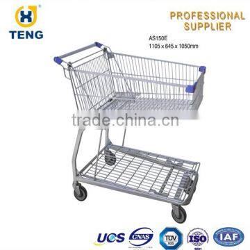 Asian Style High Capacity Shopping Cart Basket Push Cart photo-6