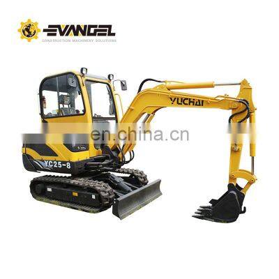 Yuchai YC25-8 mini crawler excavator YC18-8  YC13-8 YC08-8 micro digger for narrow space