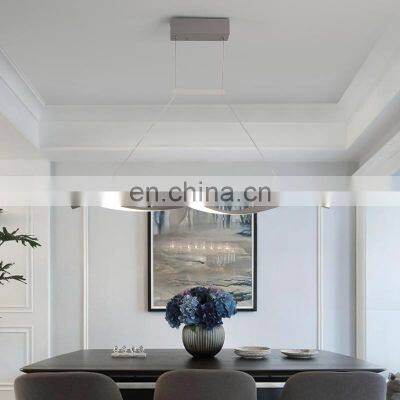 Modern LED Pendant Lights Living Room Bedroom Strip Inside Wave Acrylic LED Chandelier Lamps