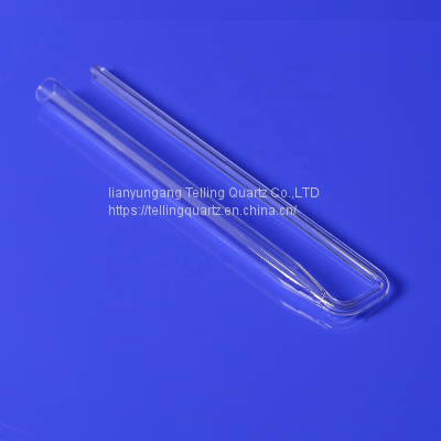 Transparent U Shape Quartz Test Tube Fused Glass Sampling Tube for BET Chemical Analysis photo-3