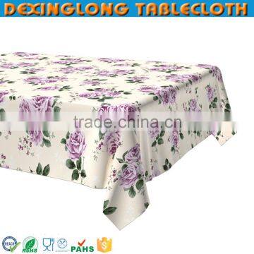 Kitchen utensils and appliances embossed pearlescent pvc tablecloth with non-wovn backing