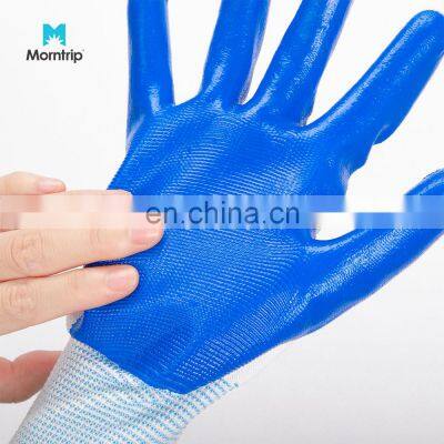 High Quality Durable Cut Resistant Work Safety Glove Nitrile Coated Construction Dipped Working Thin Glove