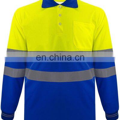 Custom Design Workwear Hi Vis Polo Shirts Working Shirts Long Sleeve Polo Shirt photo-5