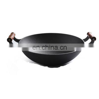 Heavy duty Non-stick Chinese Cast Iron Wok