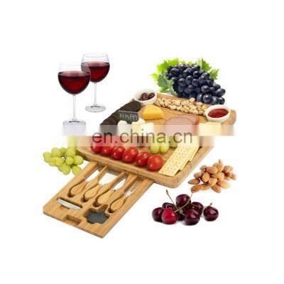 Bamboo cutting board Cheese Platter And Knives