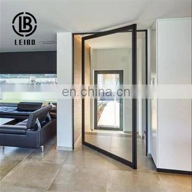 Big Panel Tempered Glass Aluminium Pivot Front French Casement Door