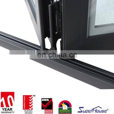 Superhouse Australia&USA Standard Aluminum Bifolding Door With Blind Roller Shutter