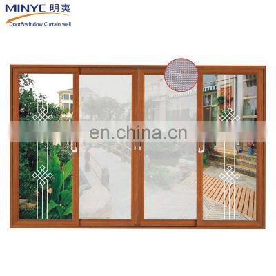 Double glazed sliding door price laminated safe glass sliding door aluminum glass door