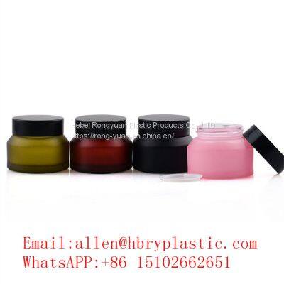 different sizes empty glass cream/cosmetic jar empty white unguent jars cosmetic cream container