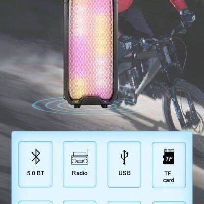 Zqs4235 OEM Portable 4-inch*2 Speaker 16W Power Wireless Bluetooth Speaker With Colorful Lights