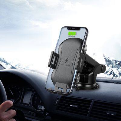 Factory Wholesale Automatic Wireless Car Charger Phone Holder for iPhone Android Phone Portable Battery Charger with Dashboard