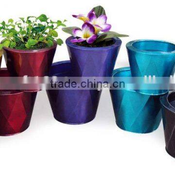 High quality best selling eco friendly Round Colored Zinc flower vase from Viet Nam