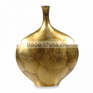 Best selling High quality metallic gold bamboo lacquer vase from Vietnam