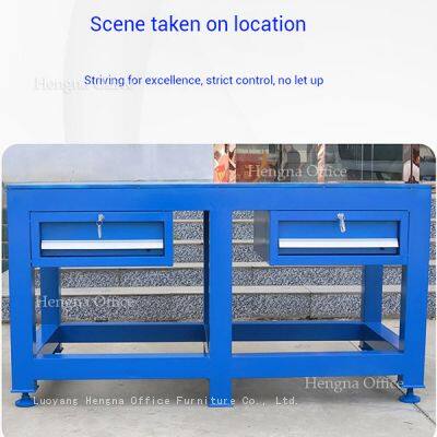 Heavy Duty Steel Workbench for Auto Parts Factory | High Capacity | 16mm Steel Top & Anti-vibration Rubber Pads | OEM/ODM Supported