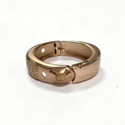 Custom High Quality Gold Steel Case Bracelet Fashion Fitness Style CNC Machining Aluminium Alloy Die Casting Service photo-2