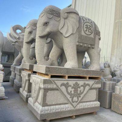 Fujian Granite Stone Elephant Stone Elephant Door Stone Elephant Ornaments Custom Processing photo-5