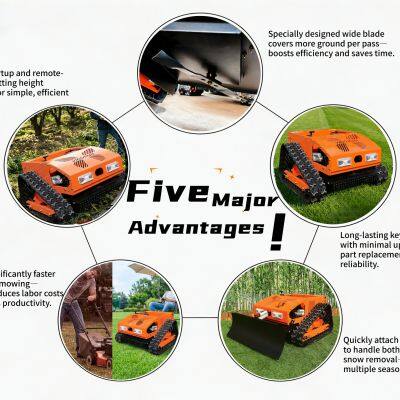 Radio Controlled Mower With 24V Brushless Motor & 224cc Single Cylinder Engine Capable of 35° Slope Climbing by Vigorun photo-5