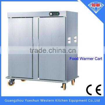 China Factory Directly Sales Commerical High Quality Double Door Stainless Steel Food Warmer Cart