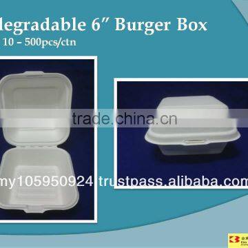 Biodegradable 6" Burger Box