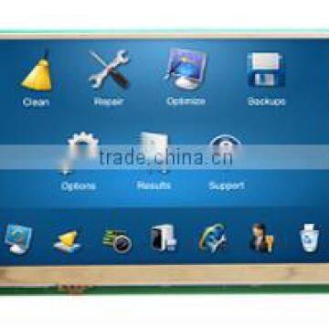 HMI 800x480 dots matrix 7 inch tft lcd module support RS232 RS485 TTL with wide temperature STM32F103 controller