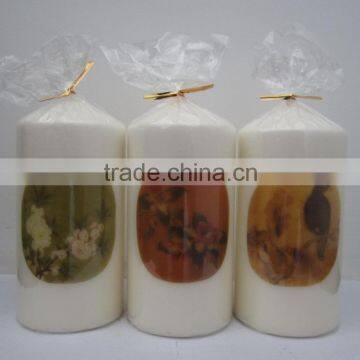 pillar wax candle