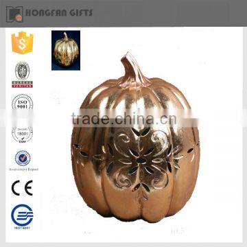 2016 Cute LED ceramic pumpkin decoration
