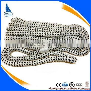 2016 new white and black nylon braided rope with spliced eye for marine supplies                        
                                                Quality Choice