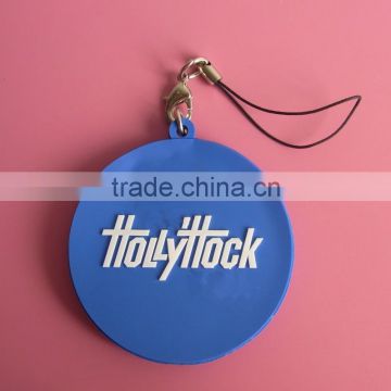 custom 3d soft pvc promotional mobile phone strap