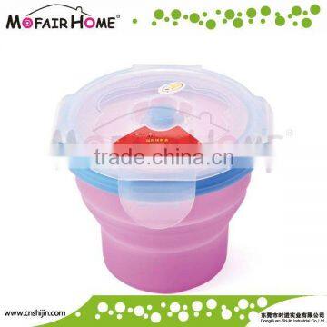 Pink Color Cone Collapsible Silicone Container