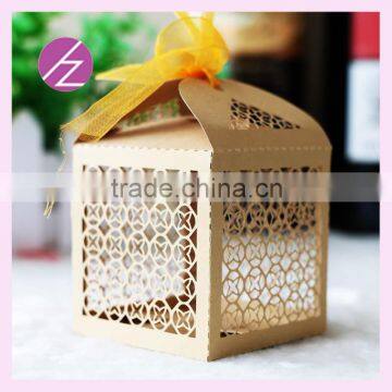 Sweet cake box for wedding laser cut paper candy box like bird cage Chinese manufacture and wholesaler TH-114