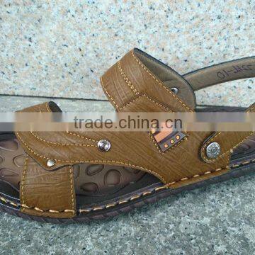 2016 fashion men's leather slippers