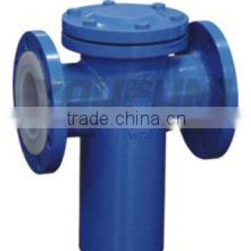 PTFE Lined Basket Strainer WCB low pressure