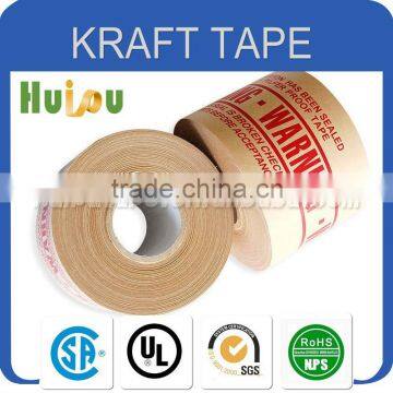 China printed logo non adhesive reinfoced packinag kraft paper tape