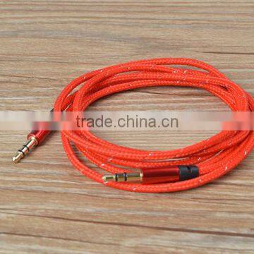 High end gold plated aux cable 3.5mm male to male audio cable extension cable