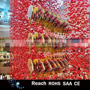 Traditional decorative Chinese fans, sea of flower for atrium holiday decoration