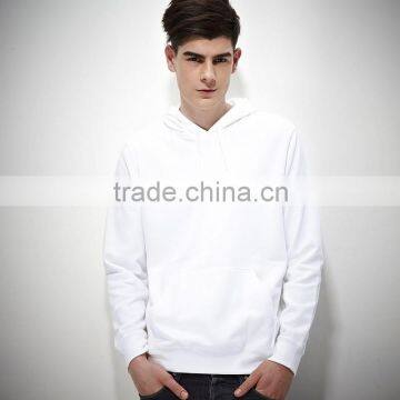 100% cotton plain white hoodie