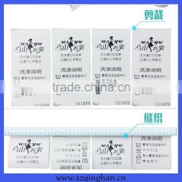 Nylon Clothes Satin Printing Hand Wash Care Warning Instructions Label Lables photo-2