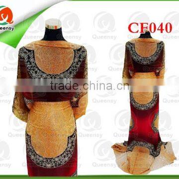 CF040 fashion style polyester prints chiffon lace fabric