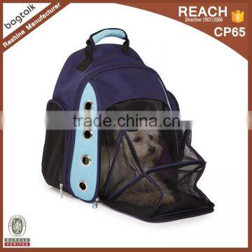 Portable Purple Soft Sided Travel Pet Carrier Backpack