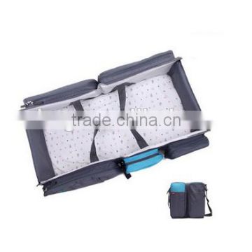 2015 popular multifuction baby travel bag, foldable baby bed bag, diaper bag